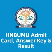 hnbumu nursing admit card answer key result