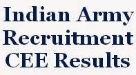 Indian Army Bharti Results Recruitment Written Exam CEE 2017 Army Results, Written Exam Result, CEE Result