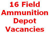 16 Field Ammunition Depot, 16 FAD, Fireman, Civilian Vacancy